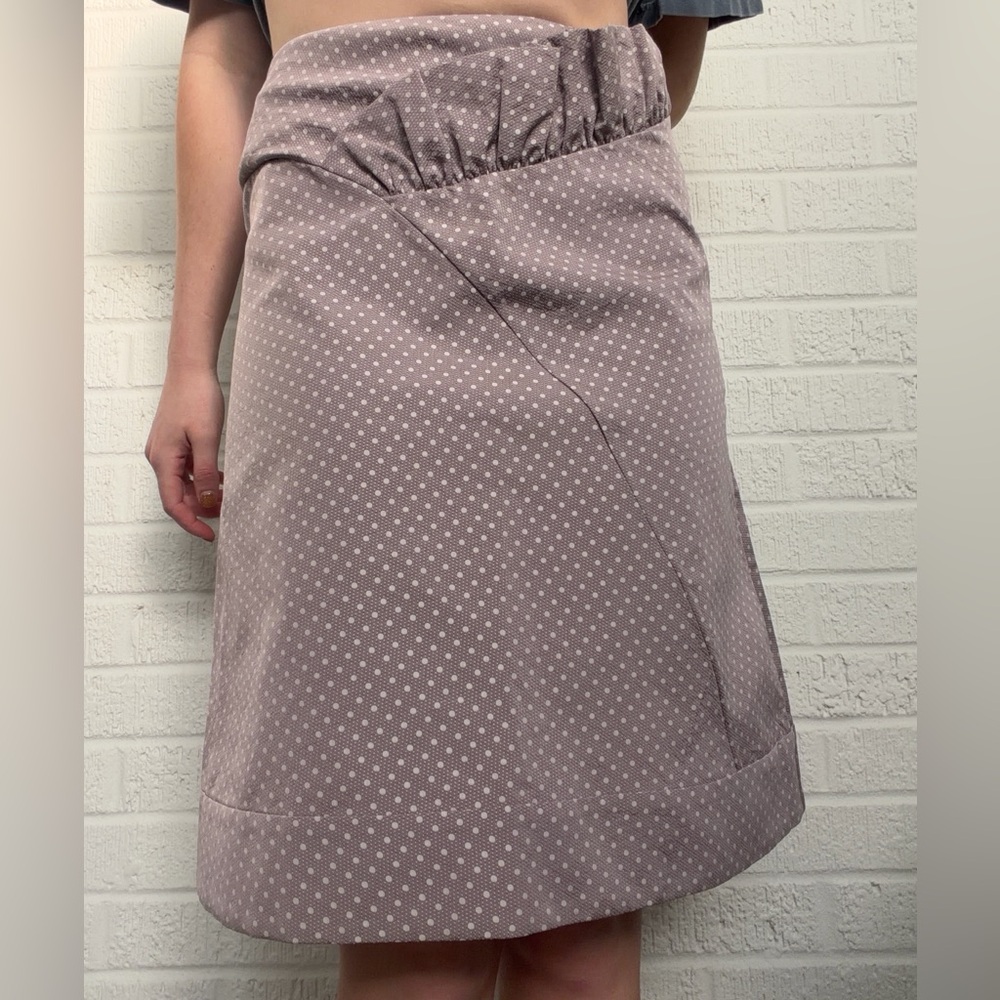 Marni lavender Polka Dot A-Line Skirt